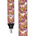 Bretele pantaloni personalizate, flori lalele roz, buchet